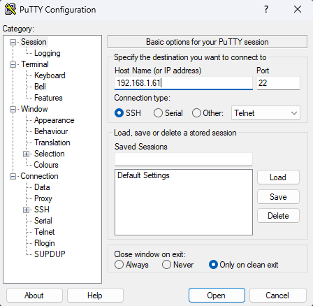 Smart pi one - Connect ssh