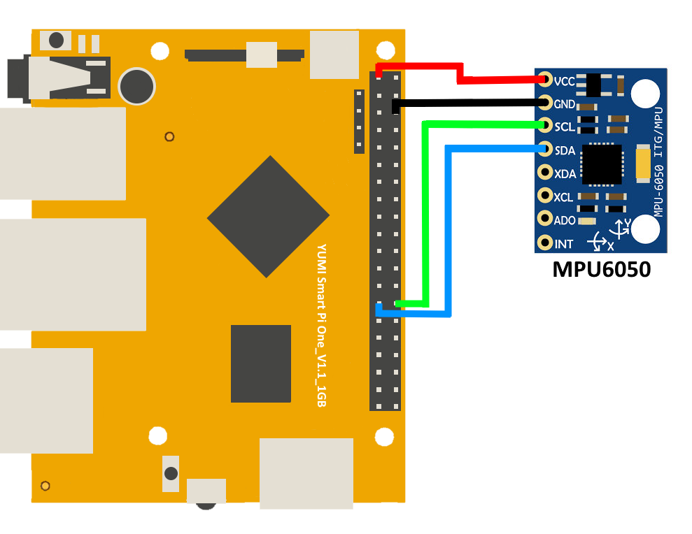 Smart Pi One - MPU-6050 Wiring