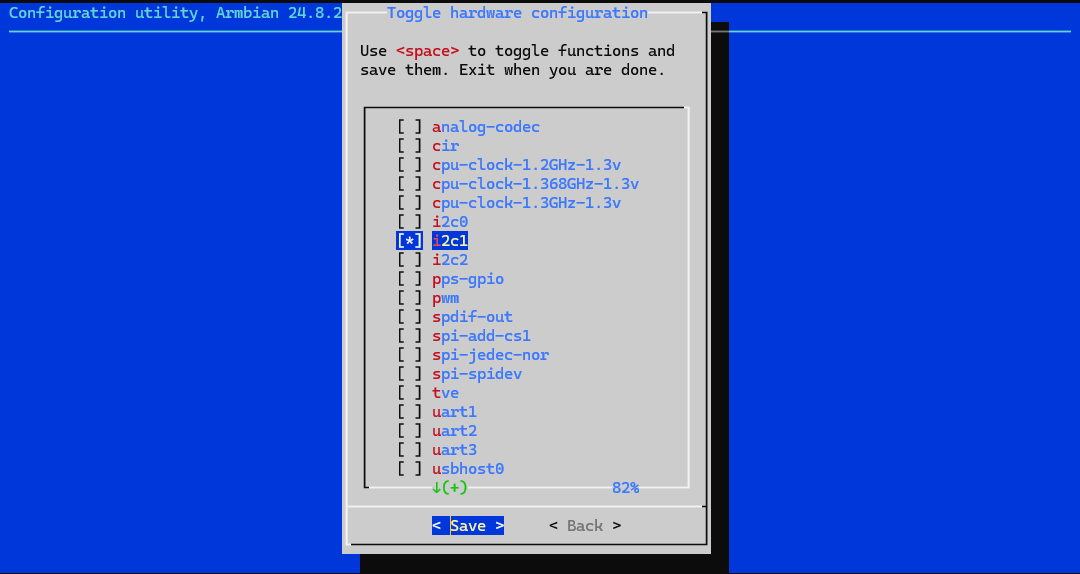 Smart Pi One - Enable I2C